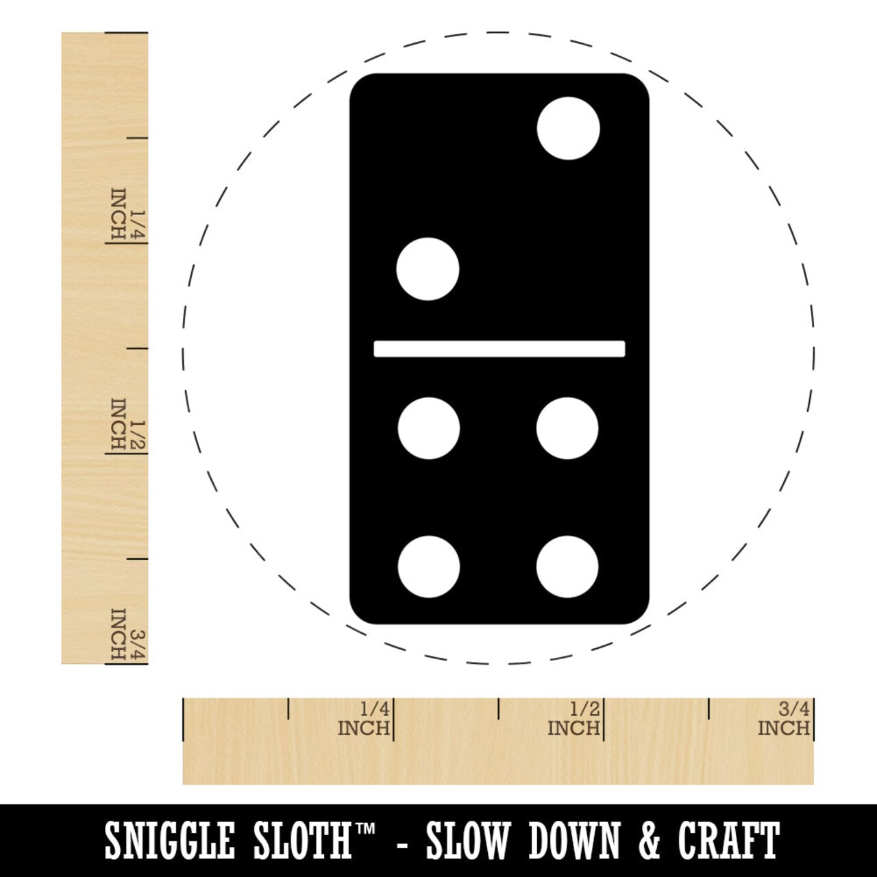 Dominoes Game Tile Self-Inking Rubber Stamp for Stamping Crafting Planners